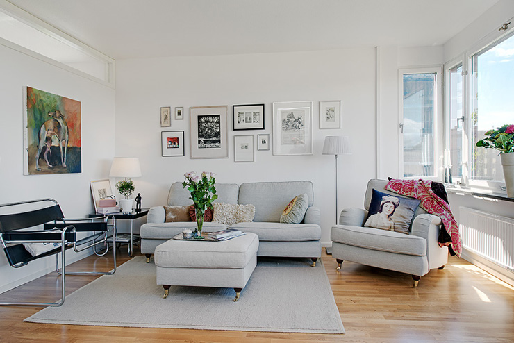 swedish apartment: living room