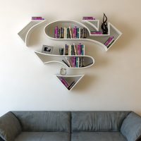 Bookshelves Shaped Like Superhero Logos