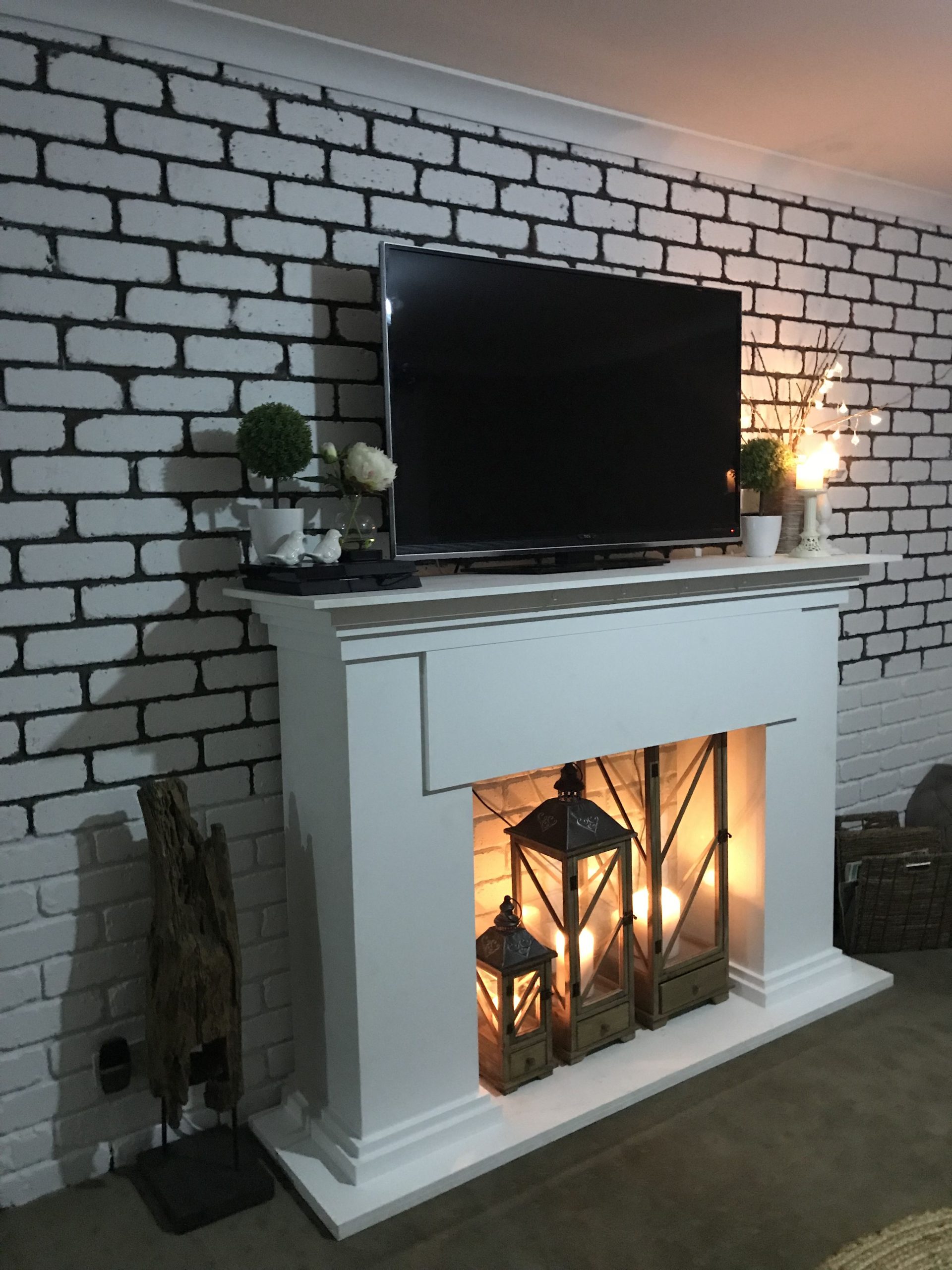 A Faux Fireplace