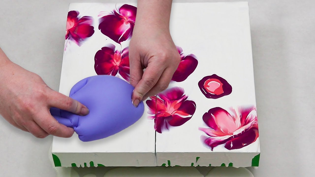 Balloon Dip-Pour Painting Method