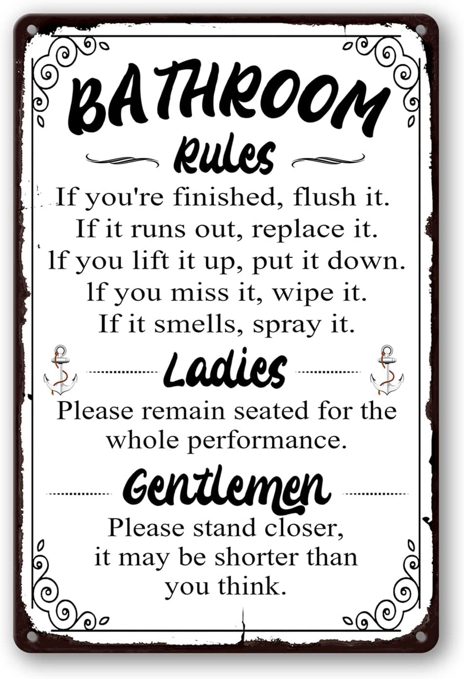 Bathroom Rules