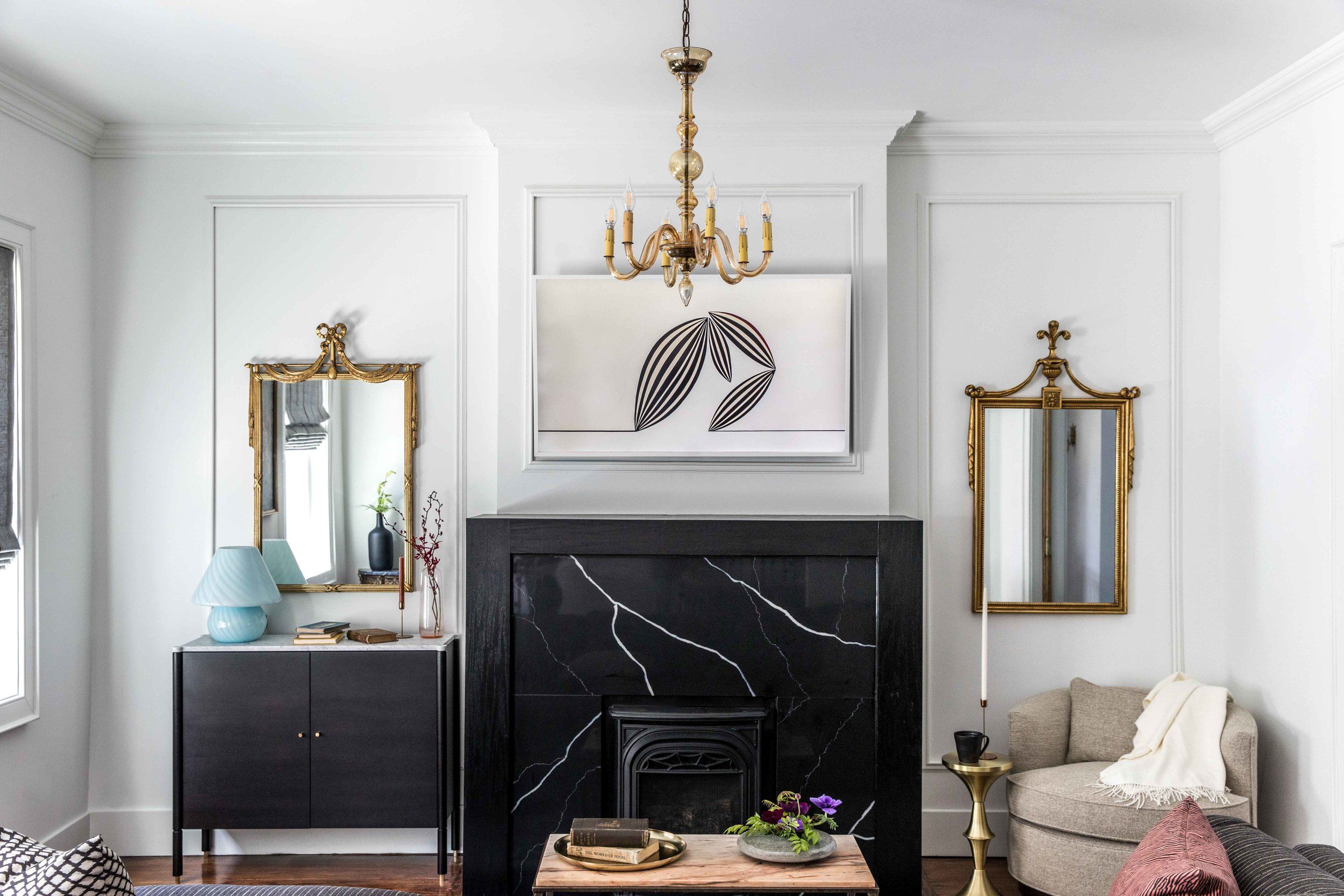 Black Marble Fireplace