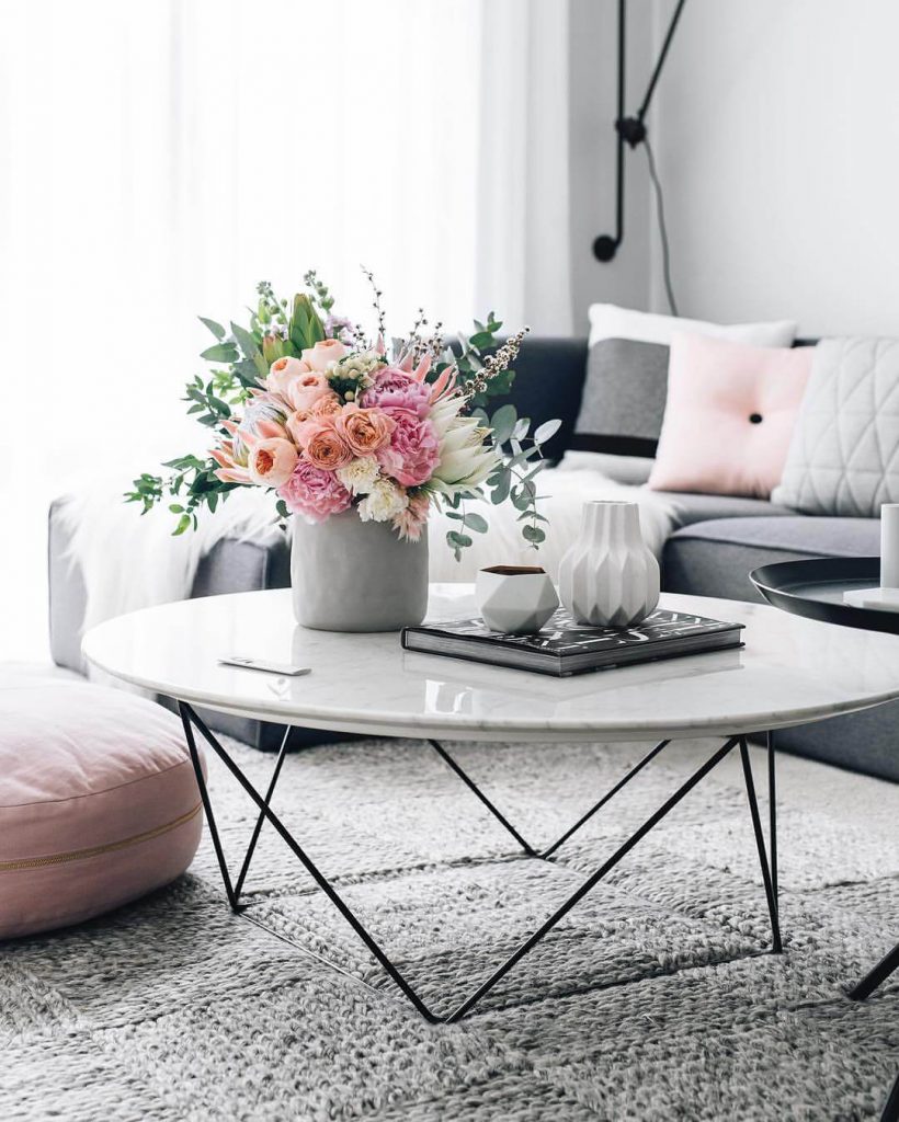 Ceramic Table with Framed Base