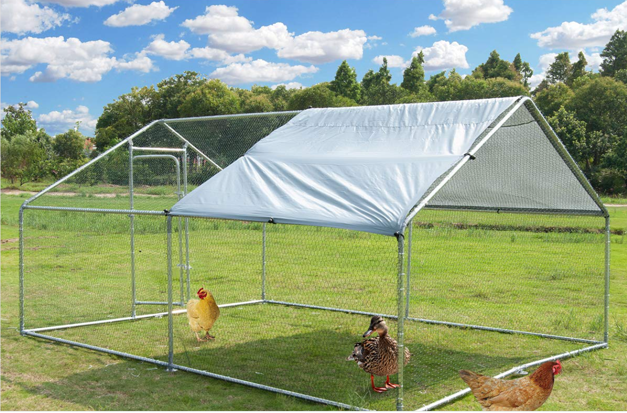 Chadae Walk-In Chicken Coop Poultry Cage Large
