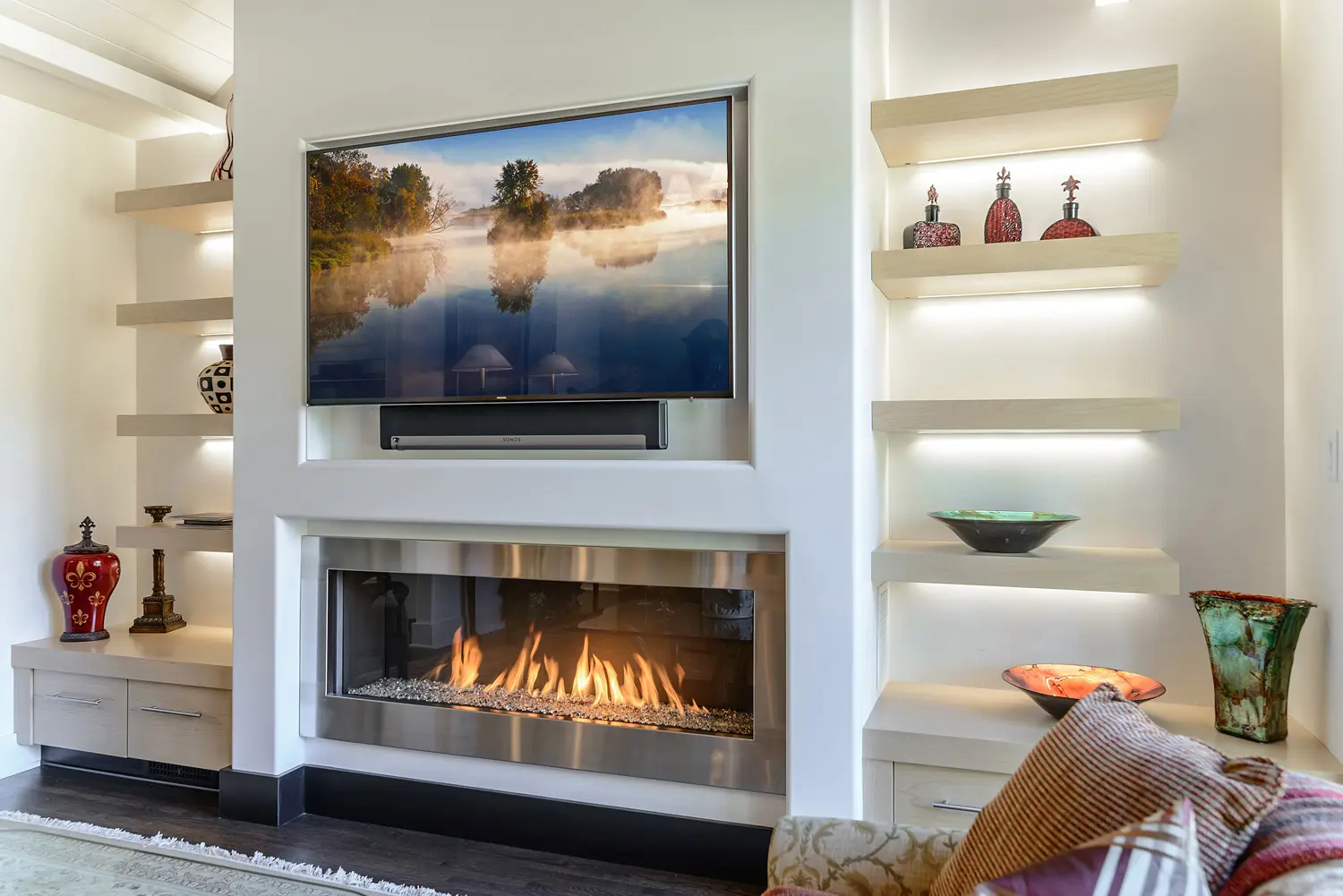 Contemporary Fireplace Wall with TV .jpg