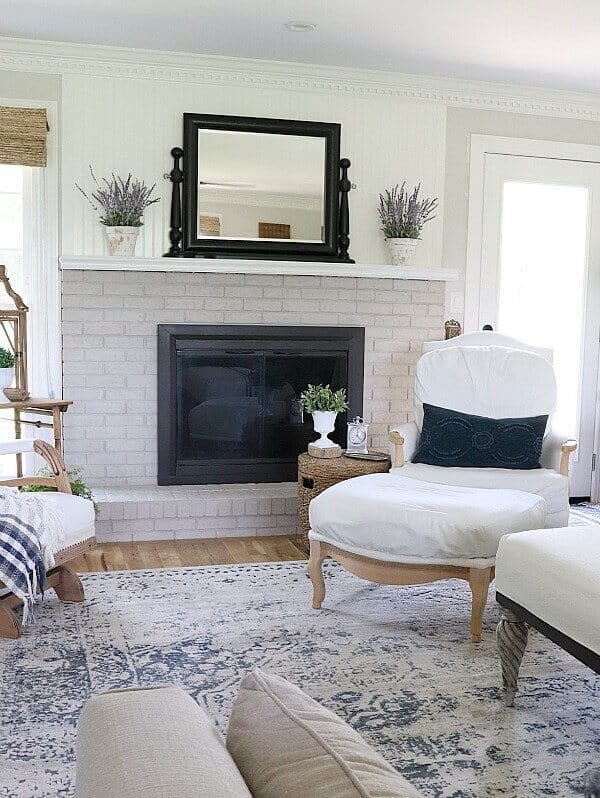Cool Modern Living Room Fireplace Limewash