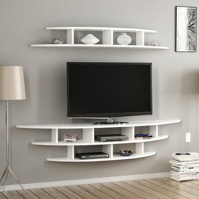 Curved Open Shelves for Art and Utility