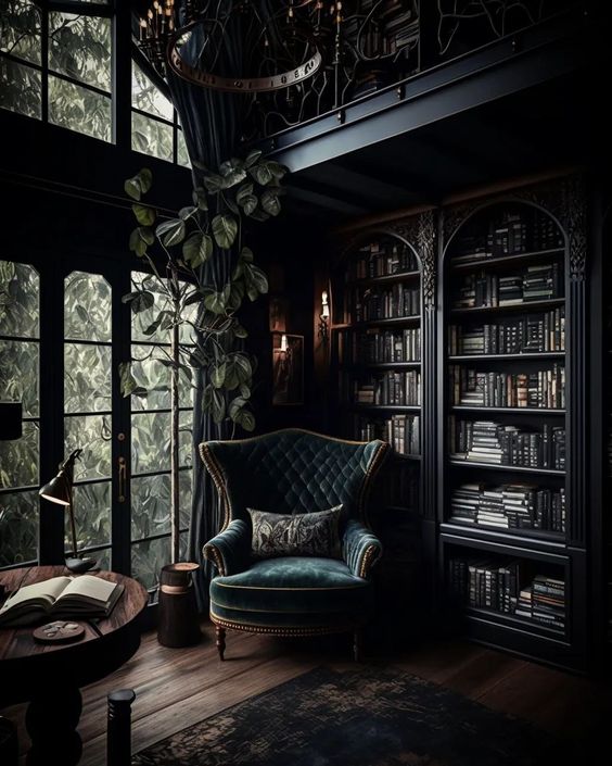Dark and Moody Library