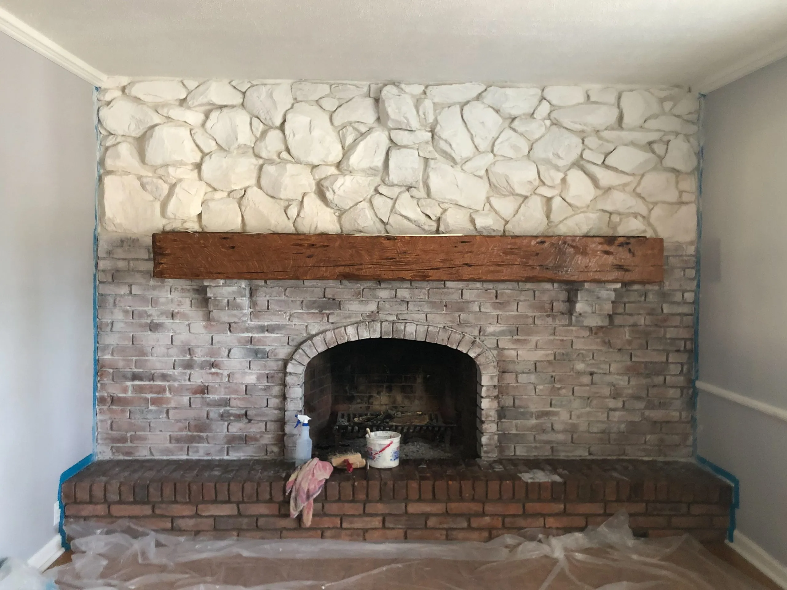 Edge to Edge Full Wall Brick Fireplace .jpg