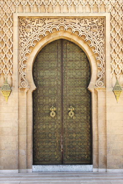 Arabic oriental styled door in Rabat, Morocco