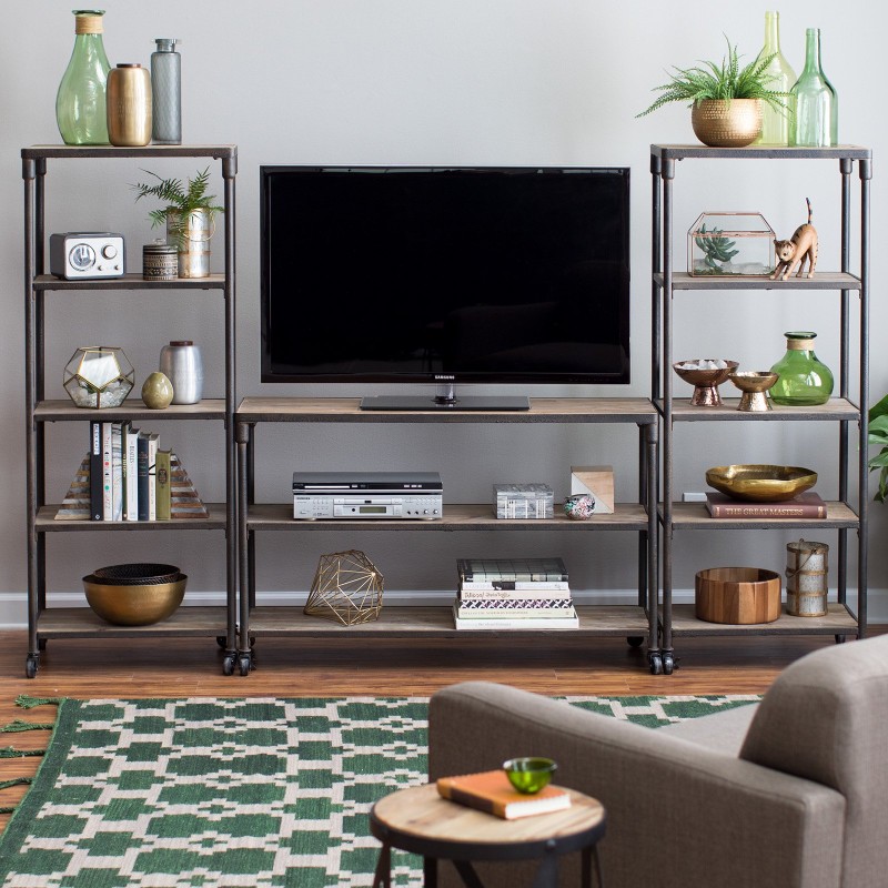 Etagere-Style Industrial Look Open Shelves for Display