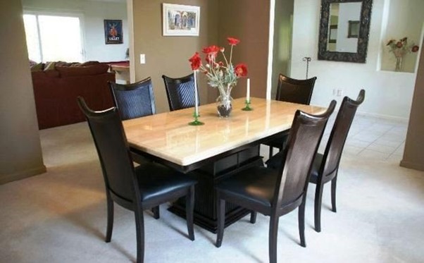 Farmhouse Table with Granite Top