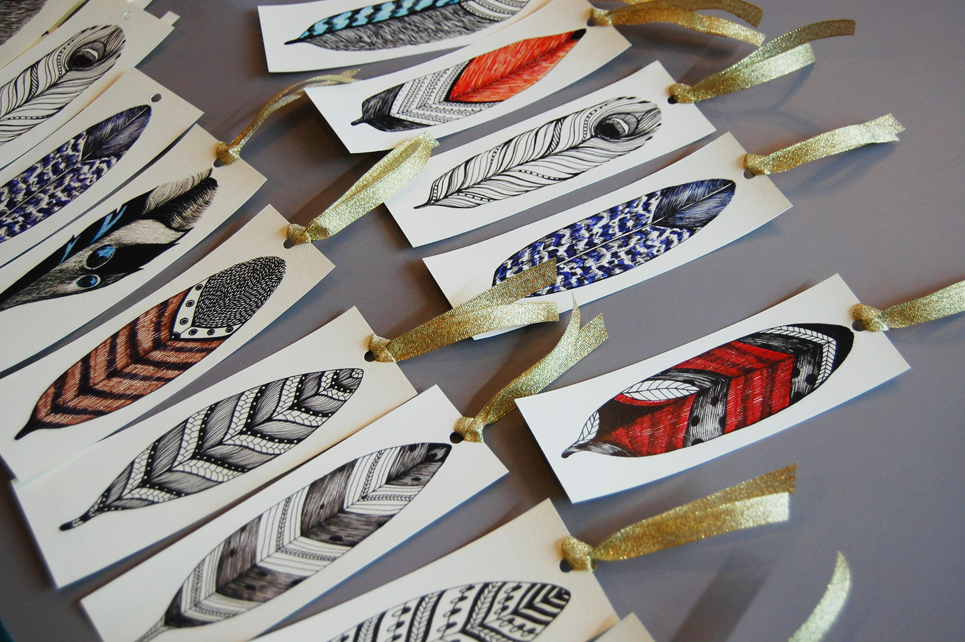 Feather Bookmarks