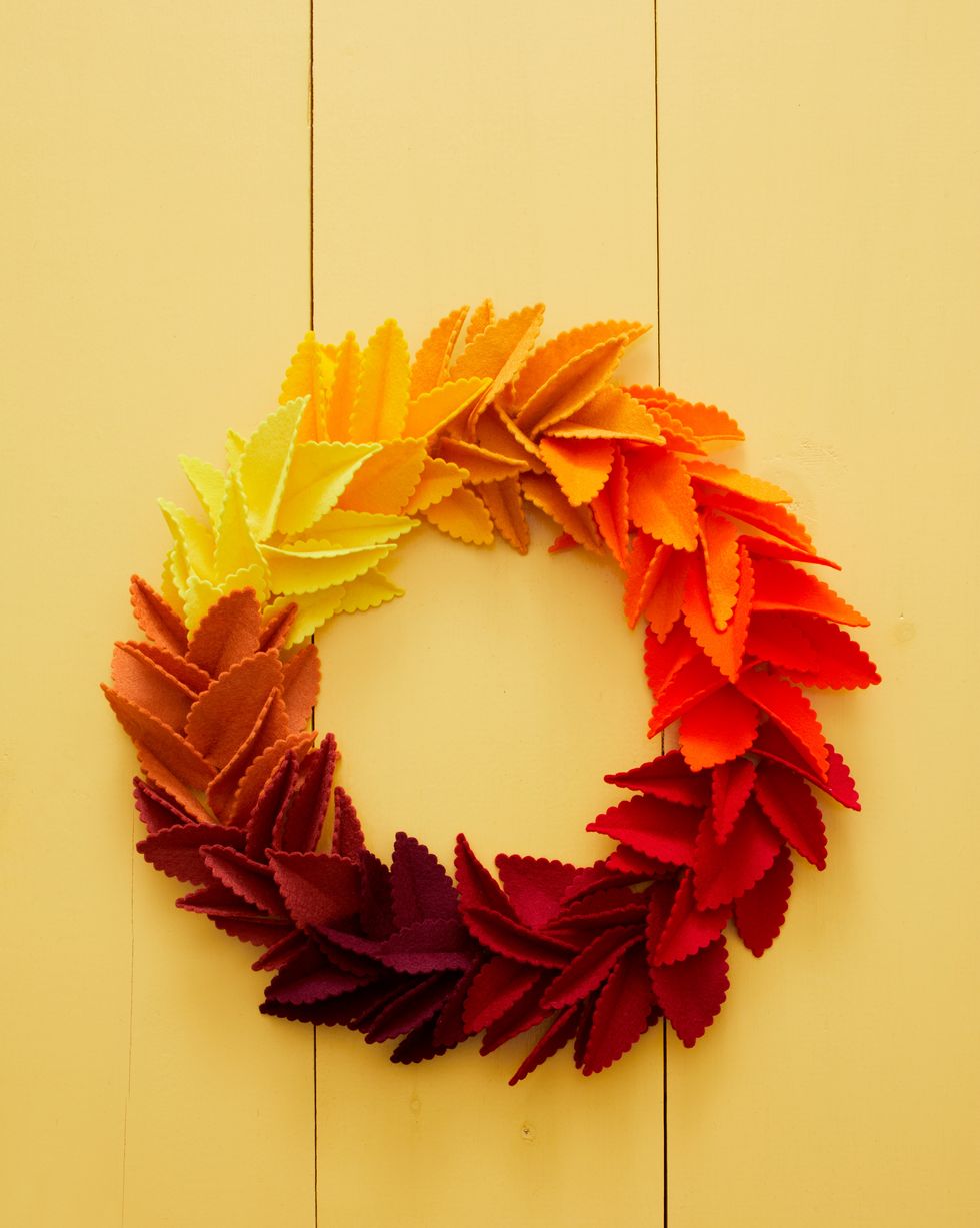 Felt Leaf Wreath