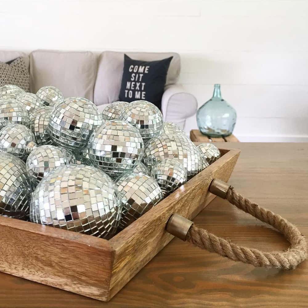 Fill up Your Side Table with Mini Disco Balls