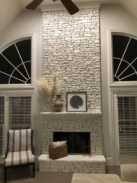 Full-Length Fireplace for Elegant Townhouse or Manor