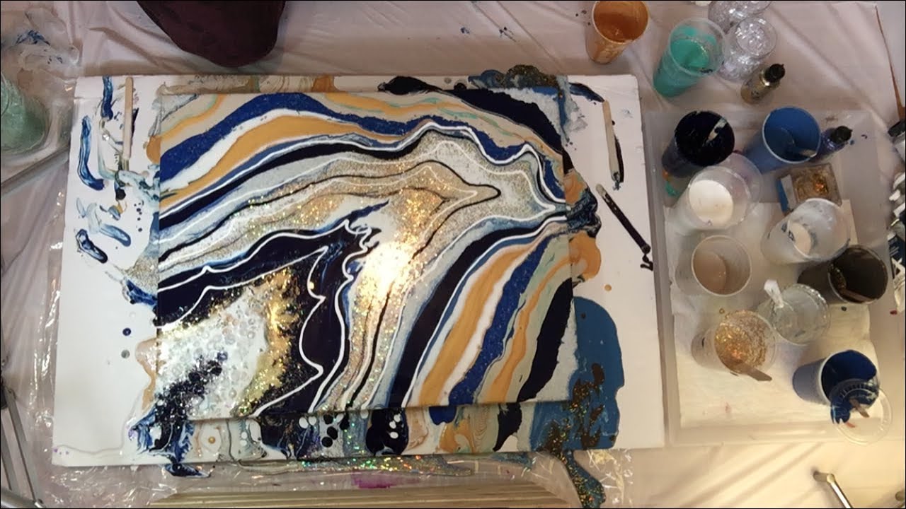 Geode Pour Painting Method