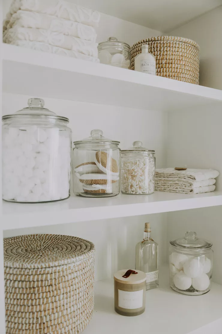 Glass Jars and Color-Coordinated Decor