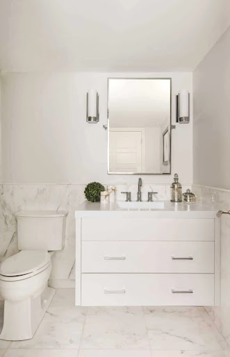 Gorgeous White Marble Wainscoting