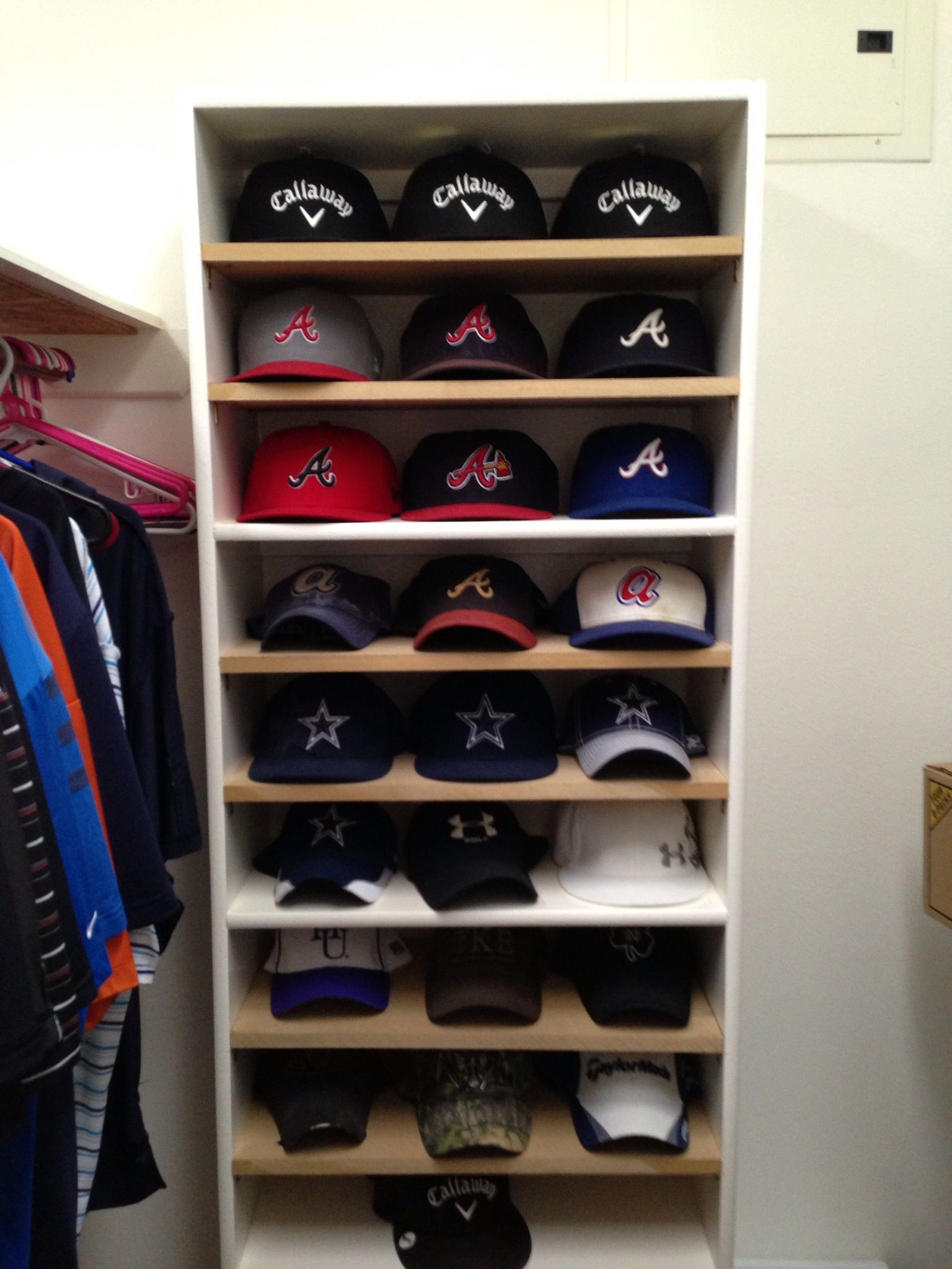 Ideas for discount baseball hat storage