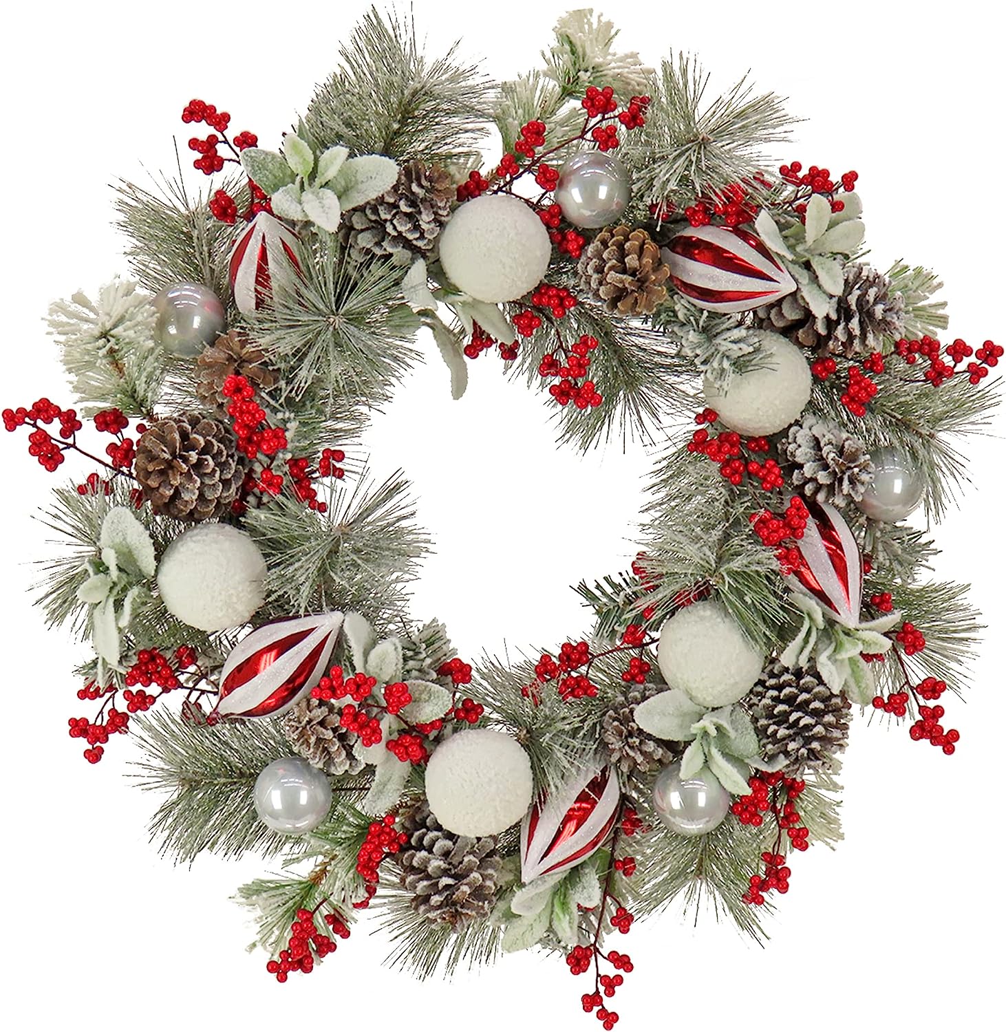 Home Collection Frosted Traditions Unlike Artificial Christmas Wreath
