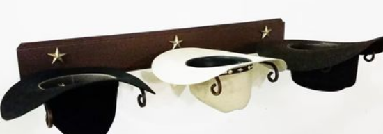 Horizontal Cowboy Hat Rack