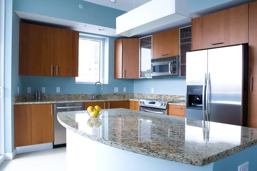 Kitchen with Fibre Boards Island