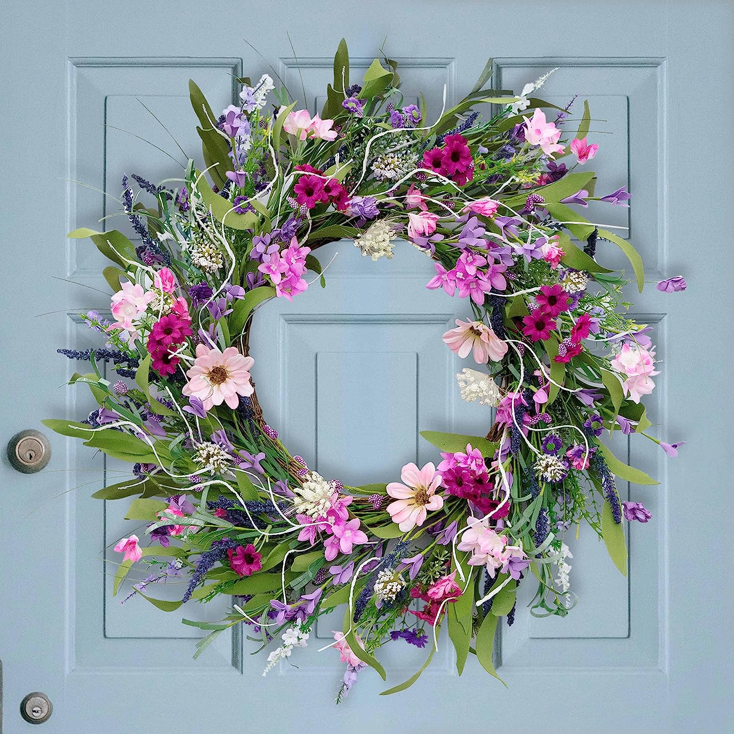 Lavender and Daisy Wreath by Soomeir Store