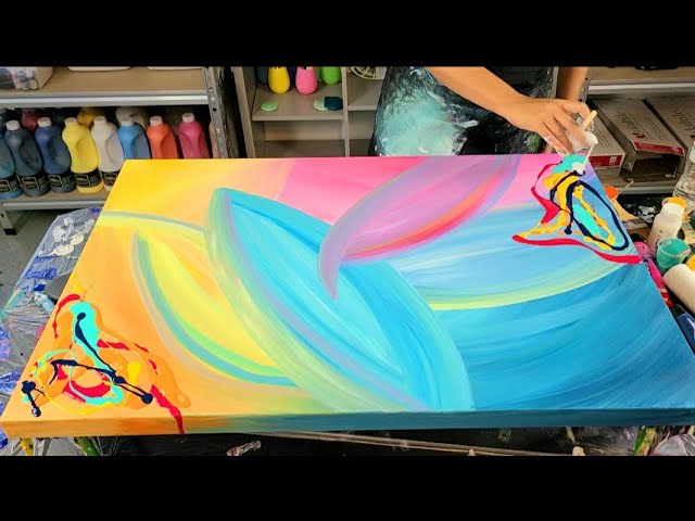 Layered Pour Painting Method