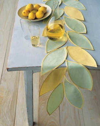 Leaf-Patterned Table Runner