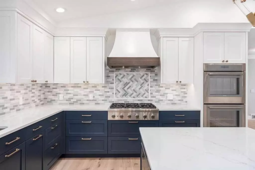 Oxford Blue and White Two Toned Cabinets Kitchen .jpg