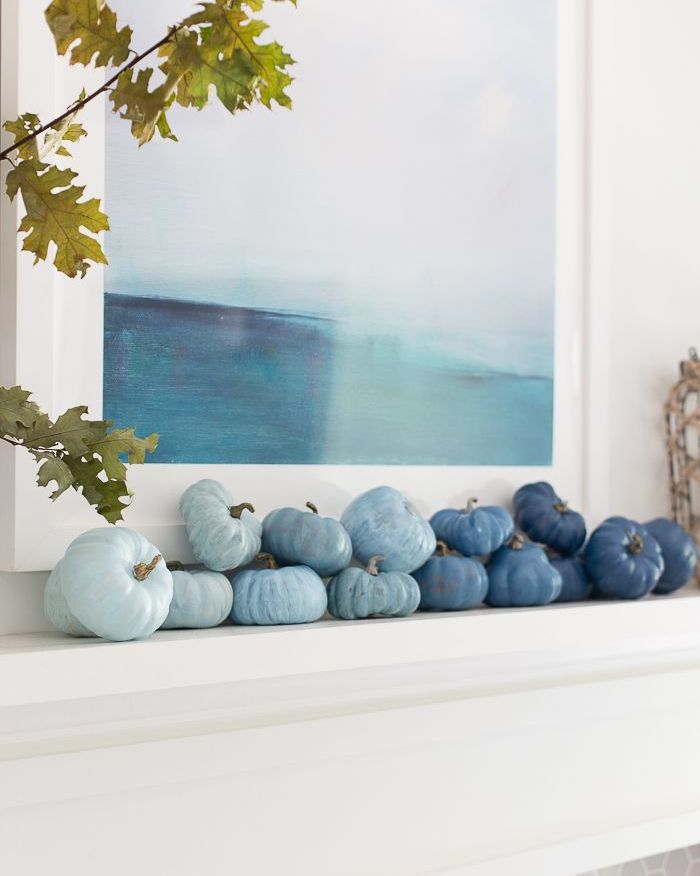 Pumpkins in Coastal Colors