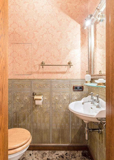 Regal Powder Room Paneling