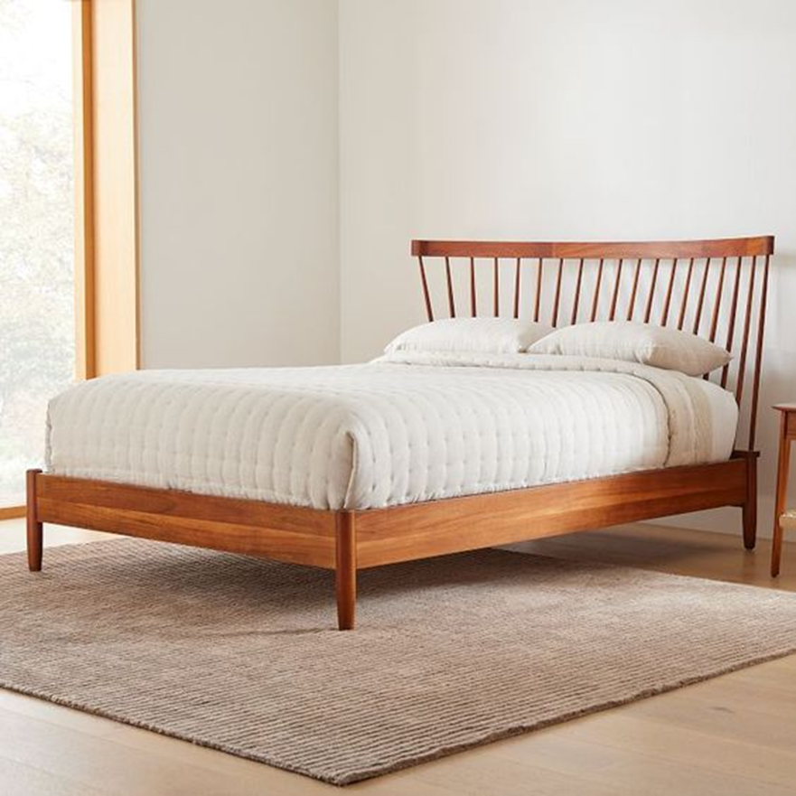 Rounded Headboard Spindle Frame