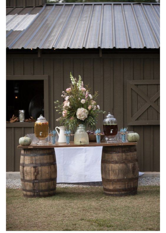 Rustic Beverage Station