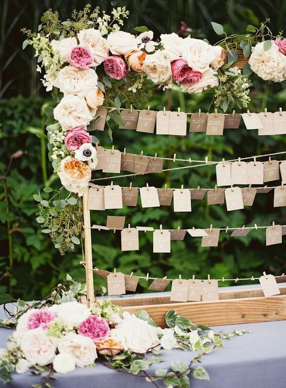 Rustic Escort Card Display