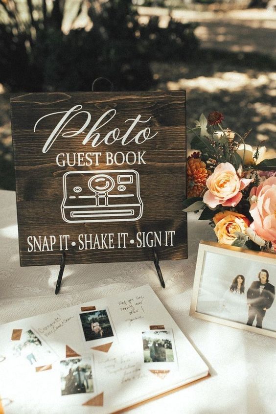 Rustic Polaroid Guestbook