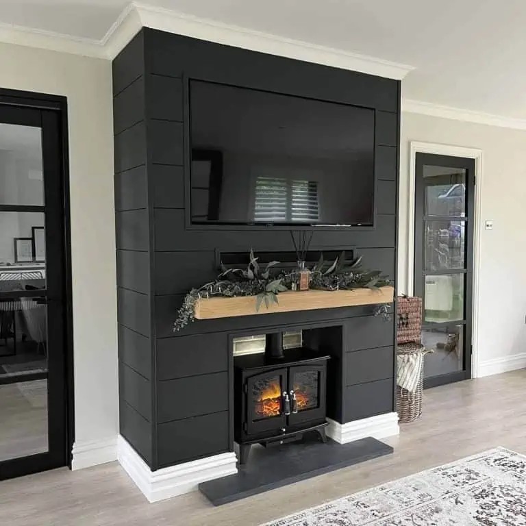 Shiplap with An Artistic Fireplace