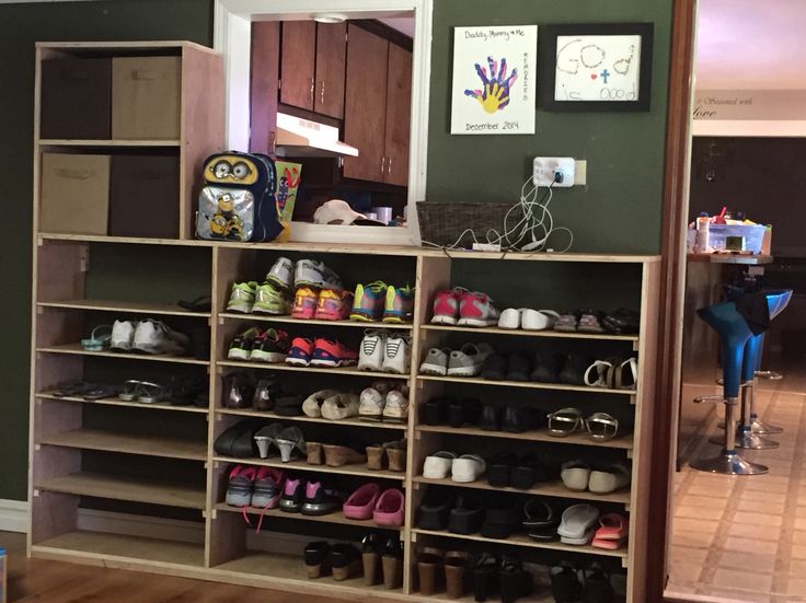 Shoe Storage with Integrated Charging Stations