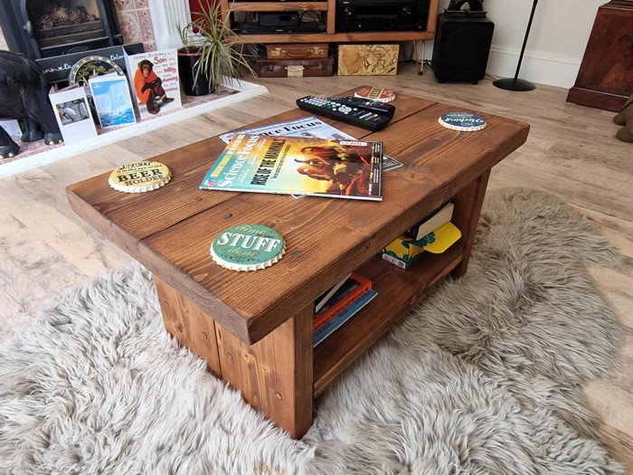 Stained Pine Wood Table