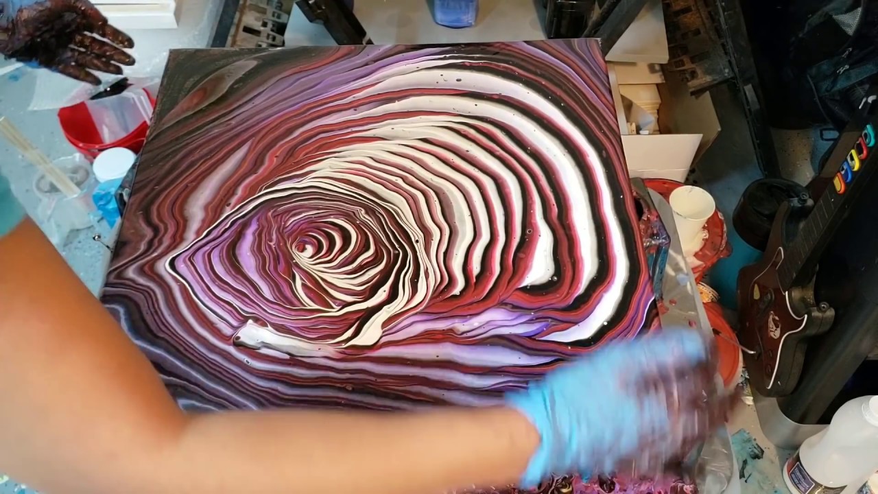 Tree Ring Pour Painting Method