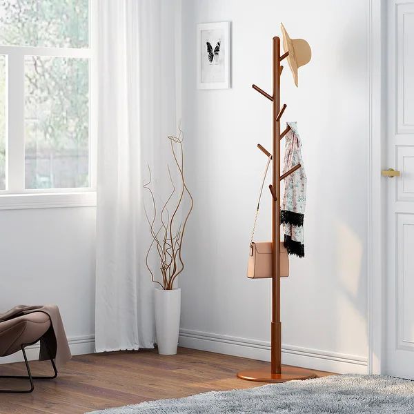 Tree-Shaped Hat Rack at Entryway