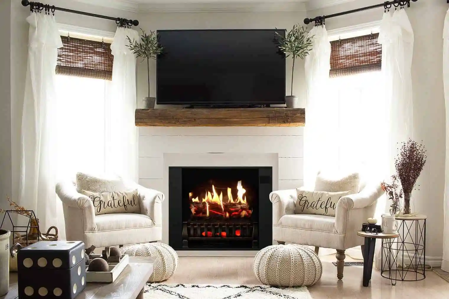 Tv Mount and Black Electric Fireplace .jpeg