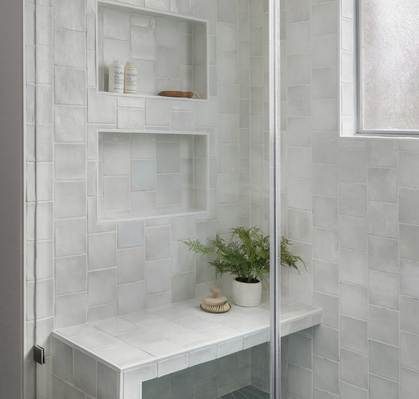 Two Rectangular Niches in White
