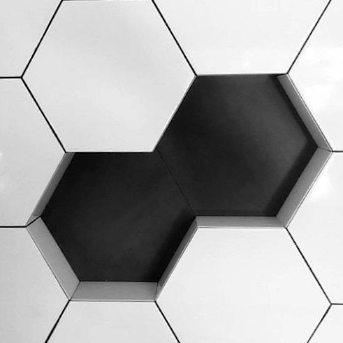 Unusual Hexagon Shower Niche with In-Built Tile Trim