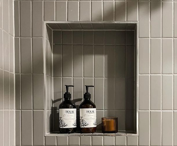 Vertical Tile Shower Niche