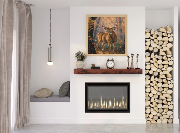 Vintage Chic Wood Mantel Fireplace