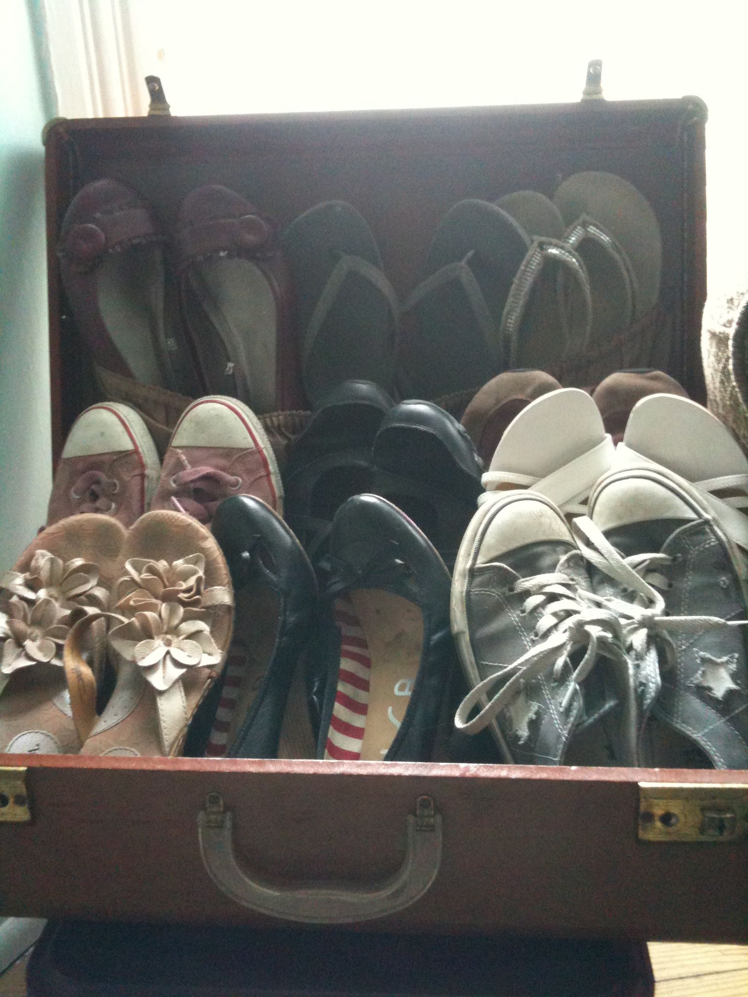 Vintage Suitcase Shoe Storage4