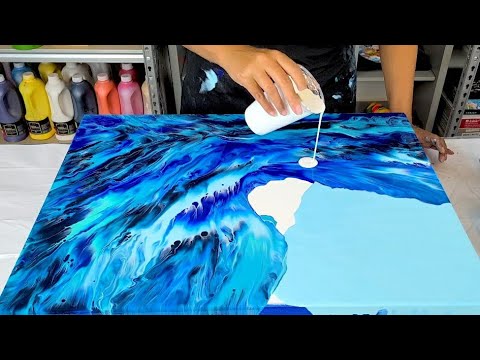 Wave Pour Painting Method