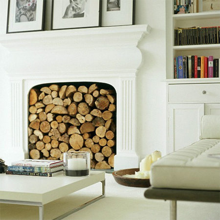 White Faux with Logs
